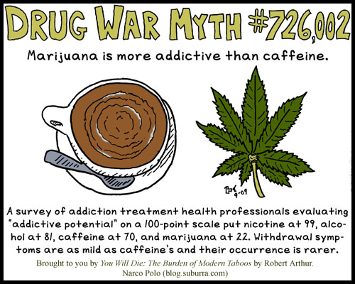 Marijuana Is Not More Addictive Than Caffeine